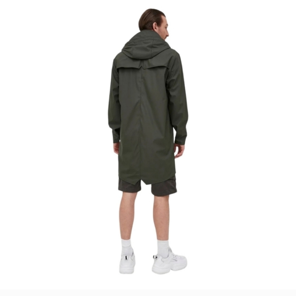 Rains Jacket Long Evergreen Raincoat Unisex NWT - Picture 3 of 10